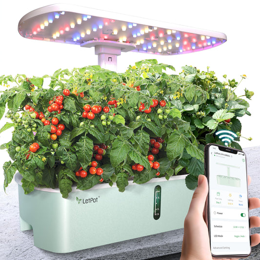 LETPOT LPH-Air Hydroponics Growing System Kits, APP & WiFi Controlled Smart Indoor Garden with 24W Grow Light Full Spectrum, 10 Pods Planter Indoor Gardening for Gifts, Kitchen, Vegetable