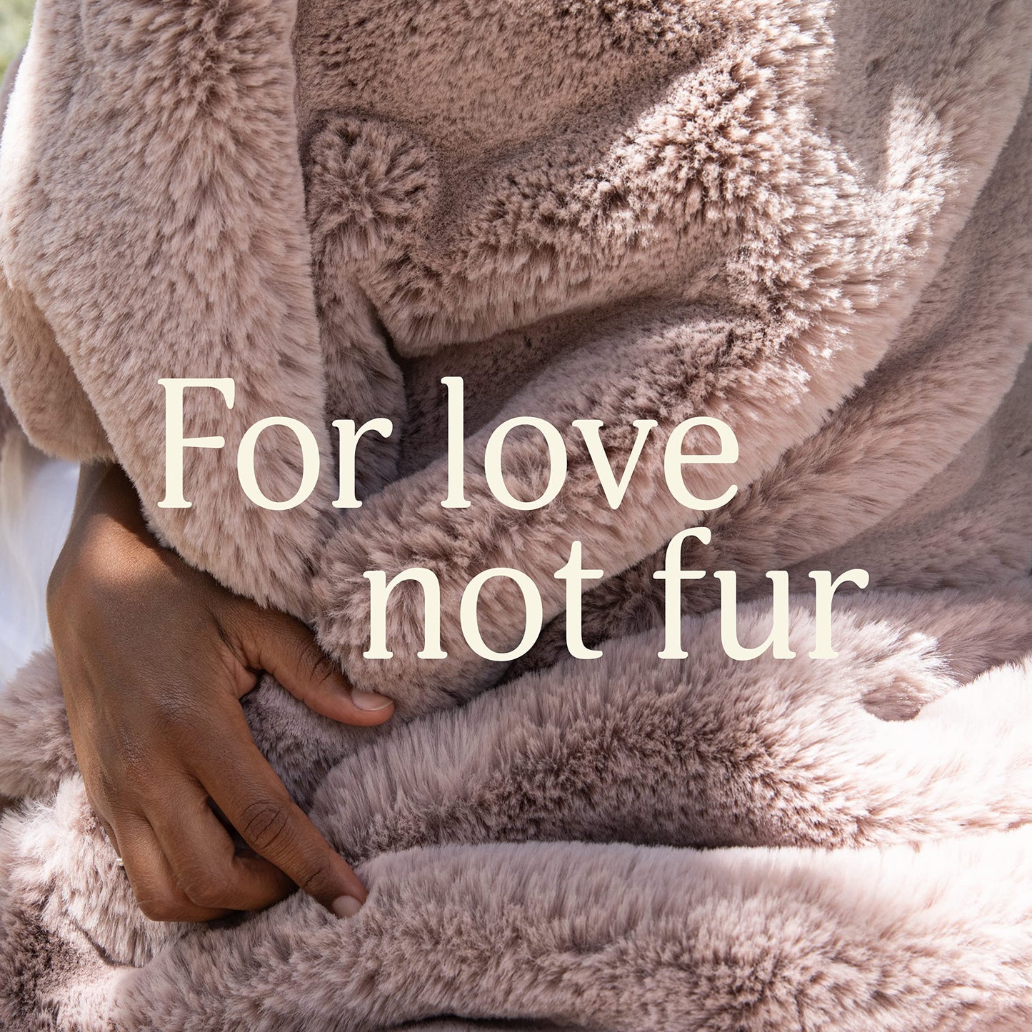 UnHide Marshmallow - Faux Fur Blanket - Heavy Weight, Extra Soft Blanket - Made from Recycled Materials - Machine Washable - Medium (60" x 80") - Greige