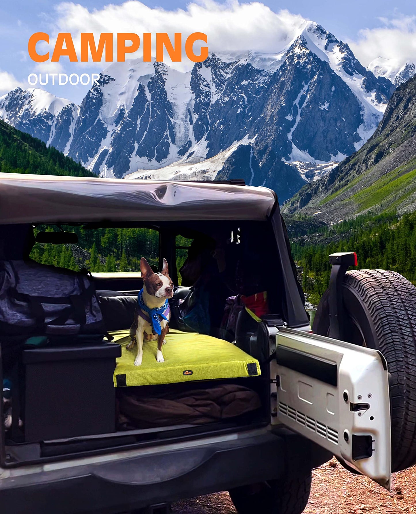 Gaialoop Thick Memory Foam Camping Mattress Sleeping Pad [Car/Tent/Cot] 3 Inch Portable Floor Play Mat Roll Up Mattress for Guests Kids Adults Sleepover Travel [Cot: 72 * 24 * 3" 2023 Upgraded]